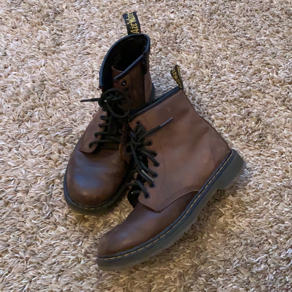Brown Zip up Doc Marten Boots
